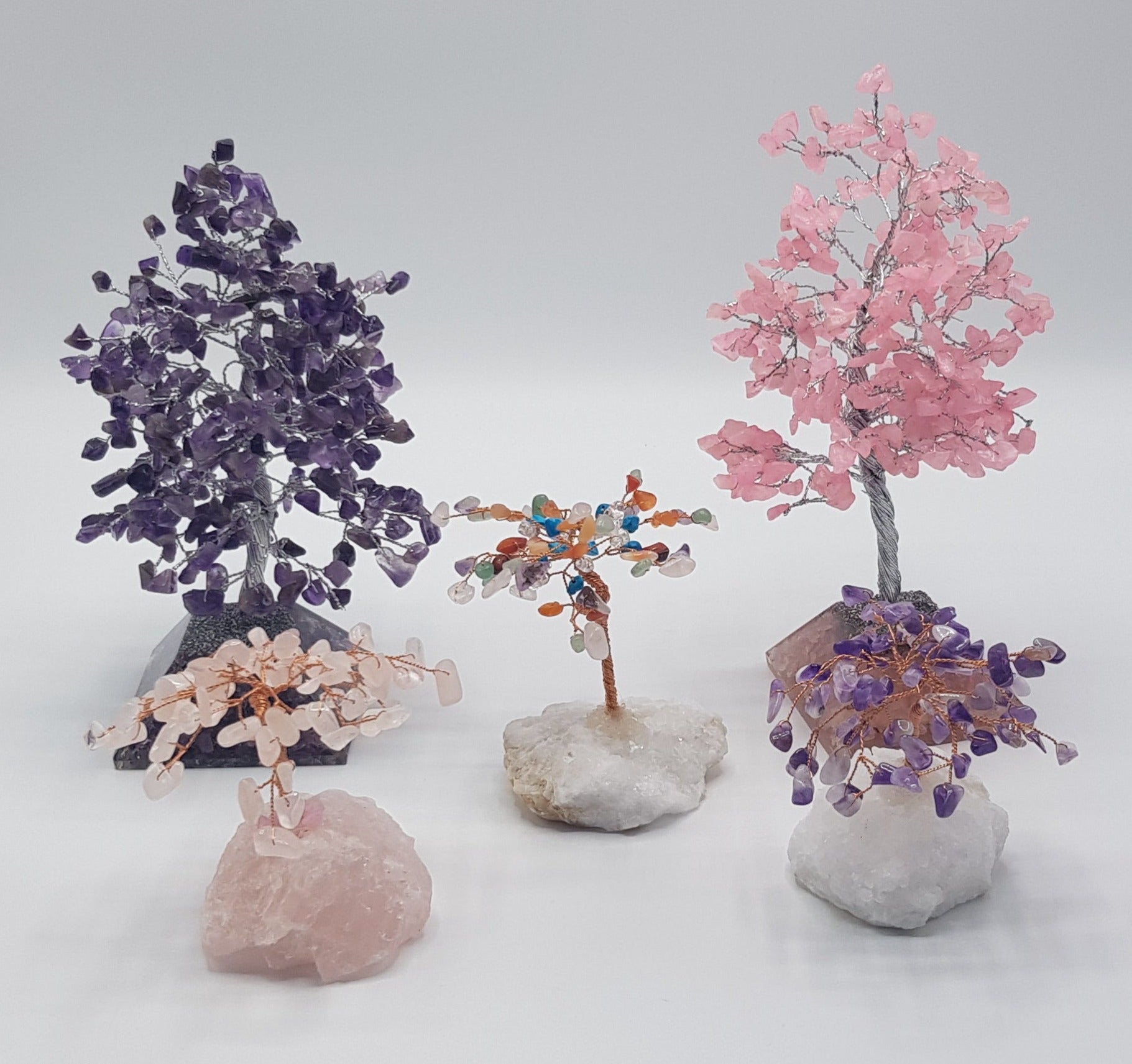 MBOS London Rose Quartz Gemstone Tree 3"