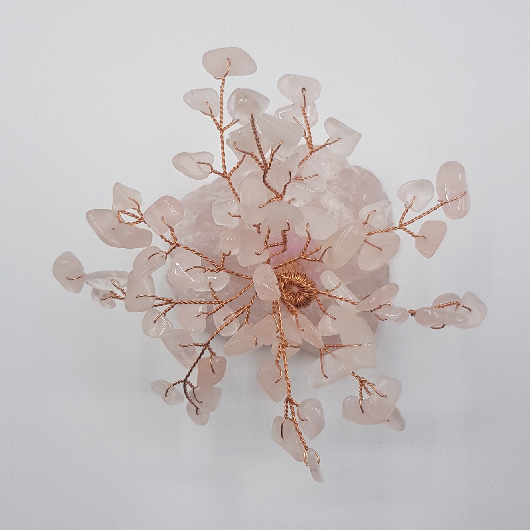 MBOS London Rose Quartz Gemstone Tree 3"