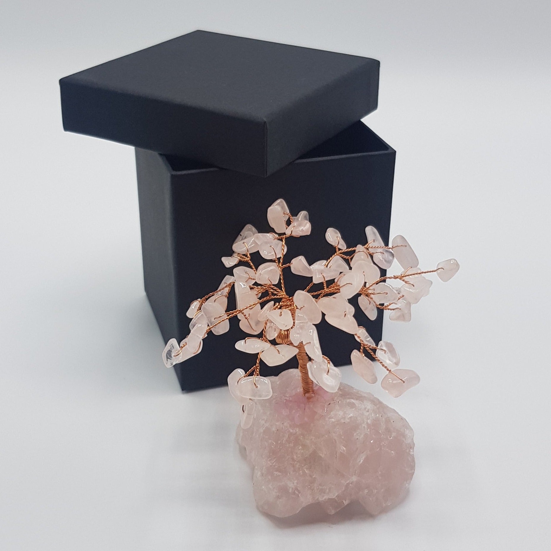 MBOS London Rose Quartz Gemstone Tree 3"
