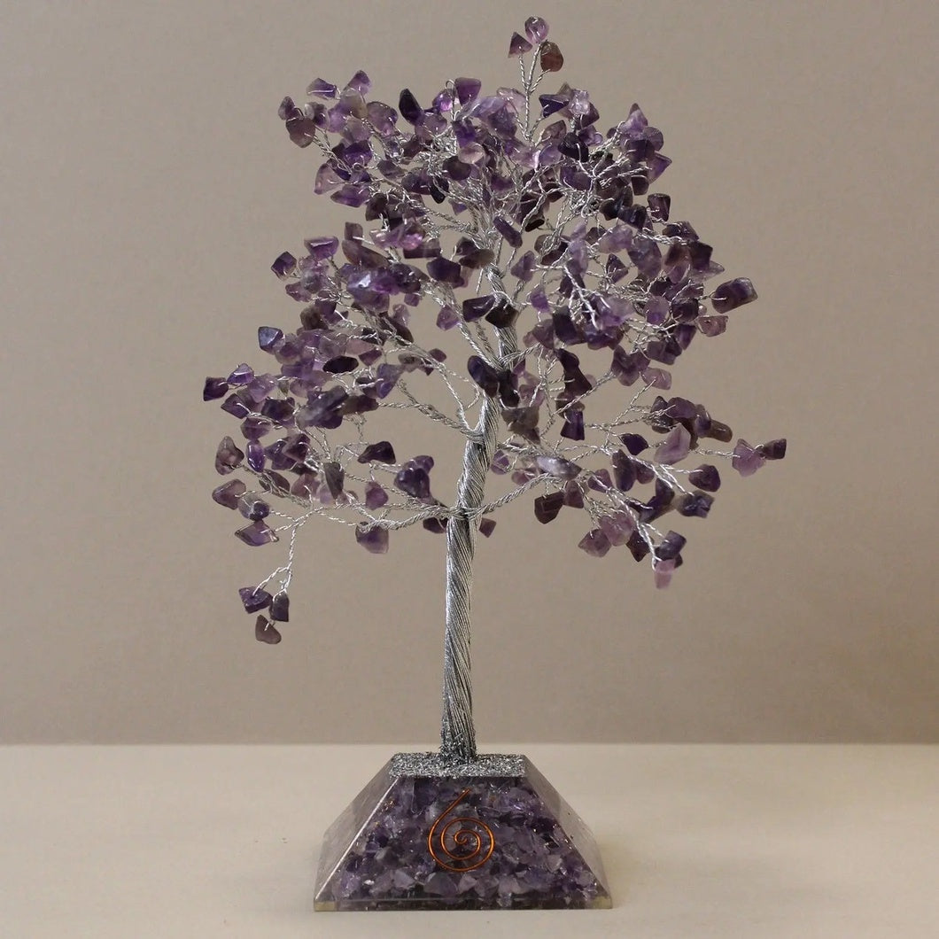 MBOS London Amethyst Gemstone Tree With Orgonite Base