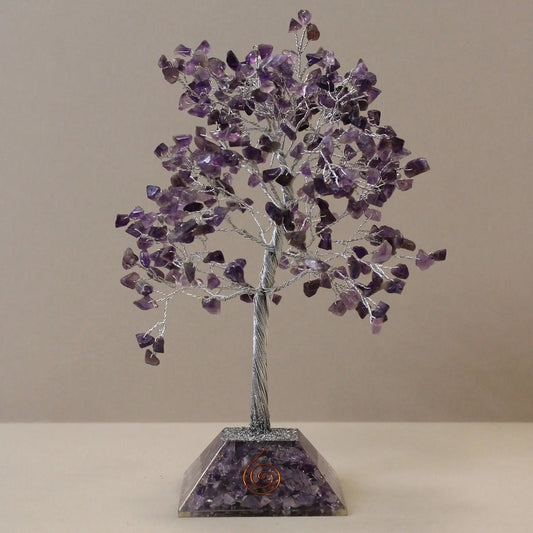MBOS London Amethyst Gemstone Tree With Orgonite Base