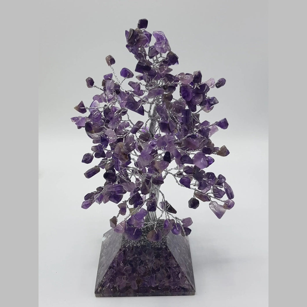 MBOS London Amethyst Gemstone Tree With Orgonite Base