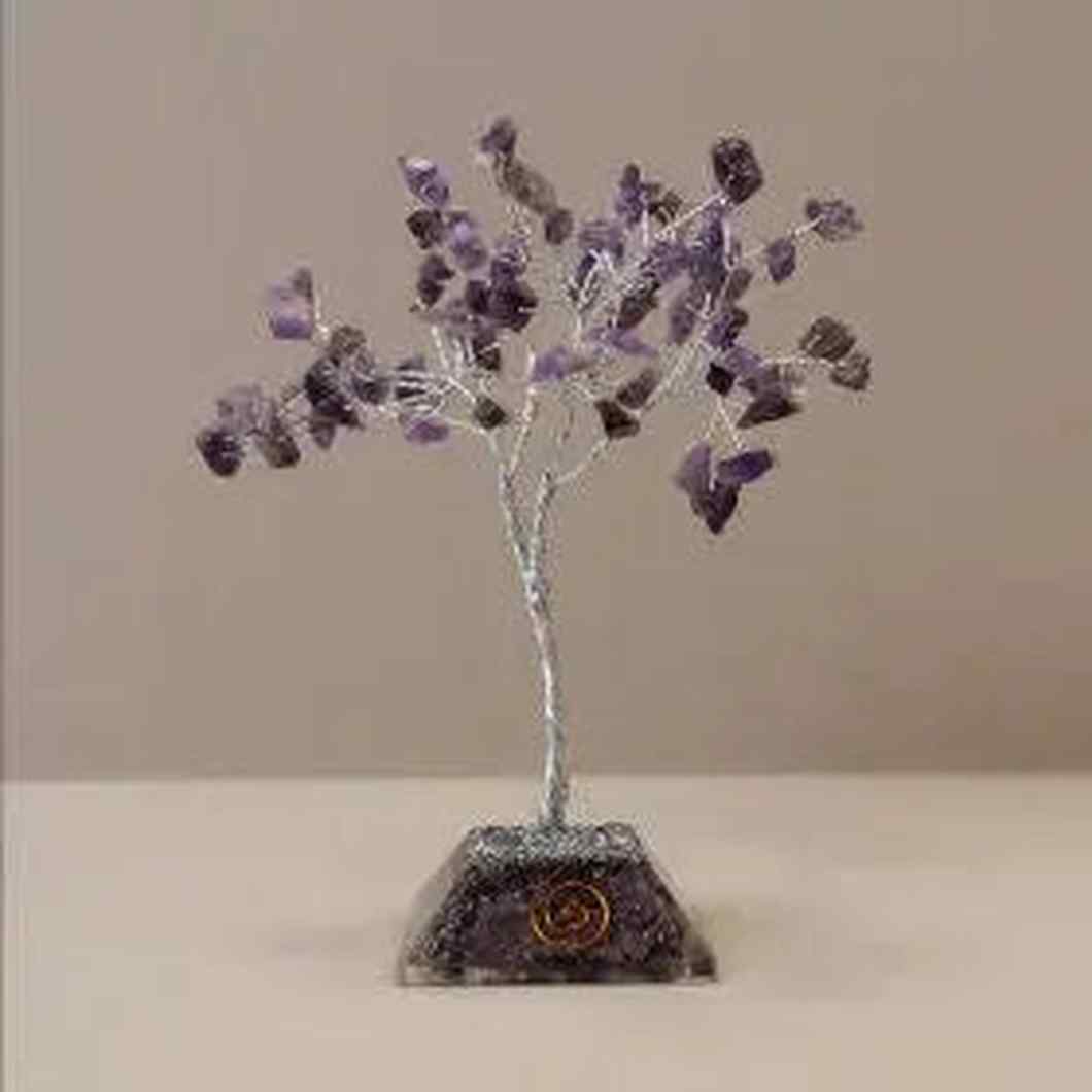 MBOS London Amethyst Gemstone Tree With Orgonite Base