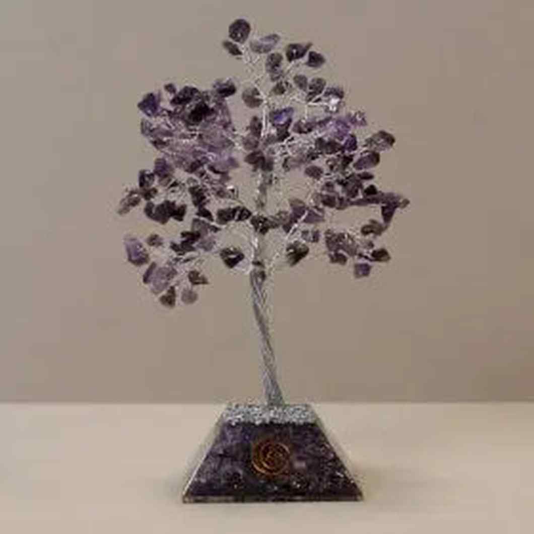 MBOS London Amethyst Gemstone Tree With Orgonite Base