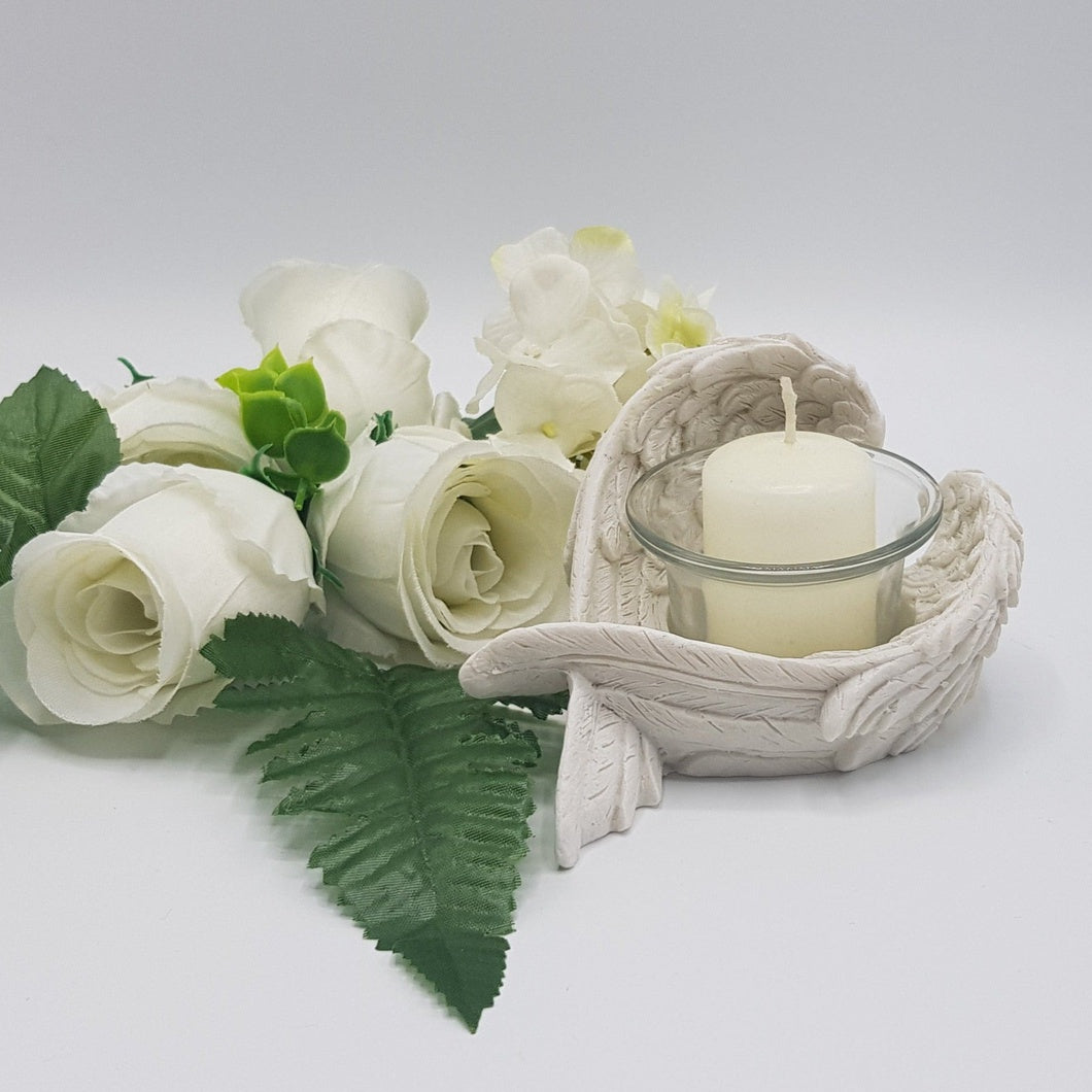 MBOS London Angel Wings Votive Candle Holder, Winged Tea light Holder