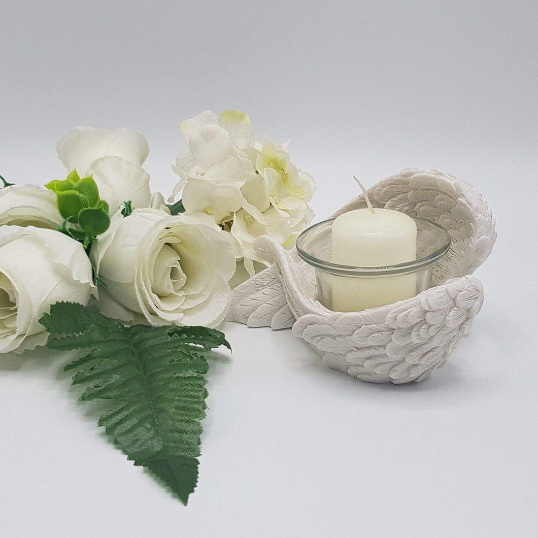 MBOS London Angel Wings Votive Candle Holder, Winged Tea light Holder