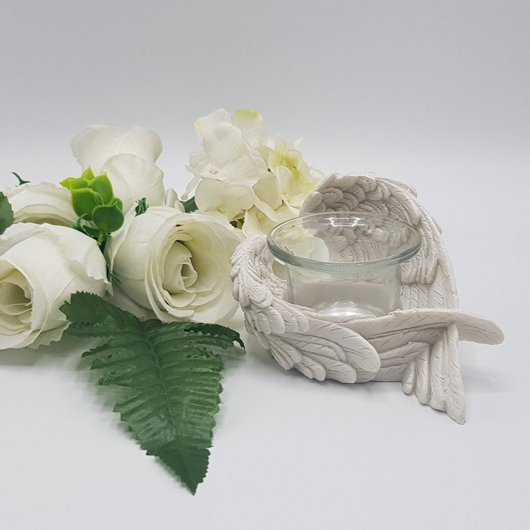 MBOS London Angel Wings Votive Candle Holder, Winged Tea light Holder
