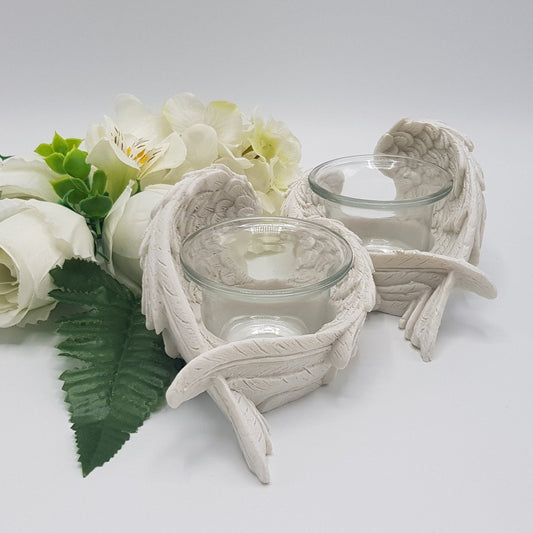 MBOS London Angel Wings Votive Candle Holder, Winged Tea light Holder