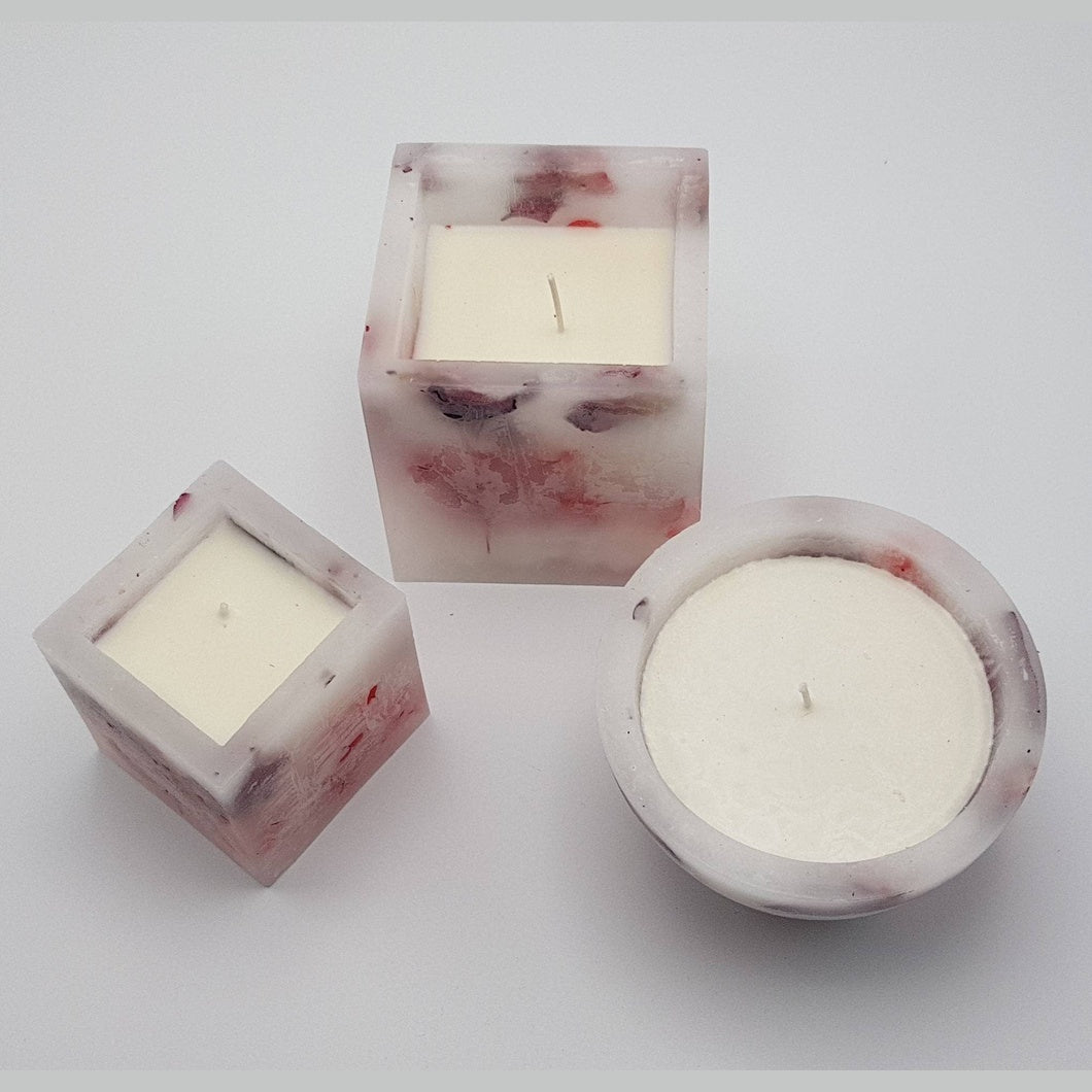 MBOS London Enchanted Rose Scented Candle - Large Cube