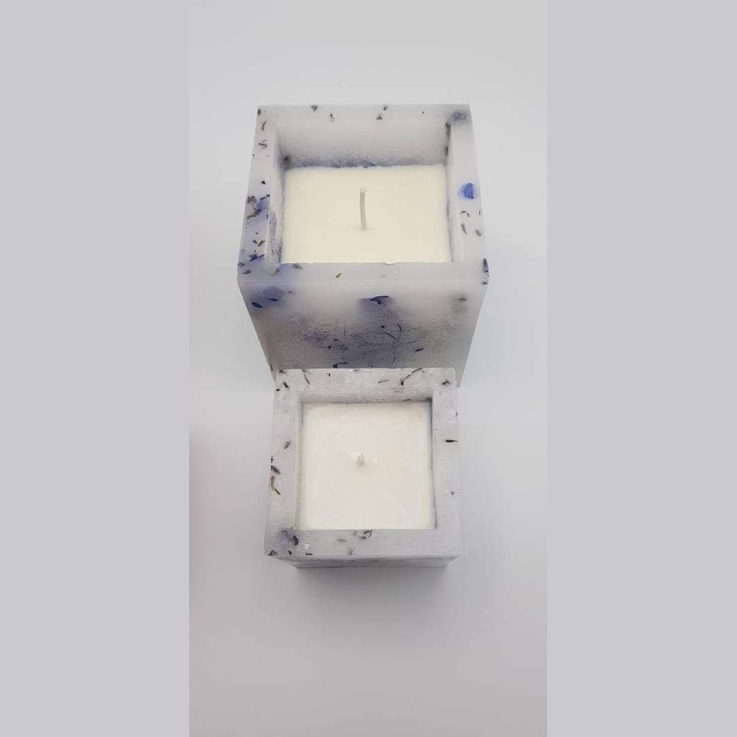 MBOS London Enchanted Lavender Scented Candle - Large Cube