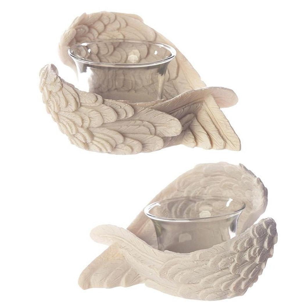 MBOS London Angel Wings Votive Candle Holder, Winged Tea light Holder