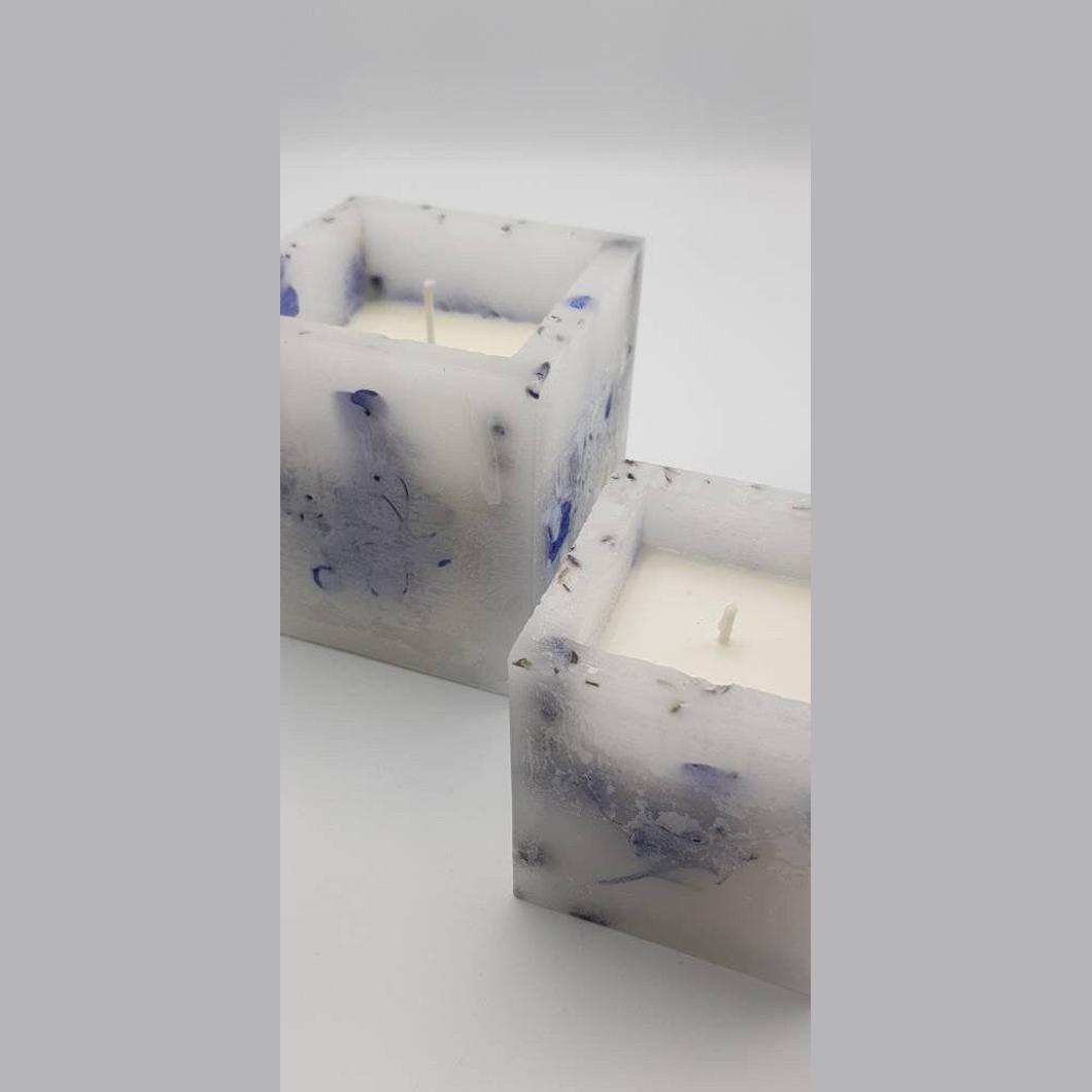 MBOS London Enchanted Lavender Scented Candle - Large Cube