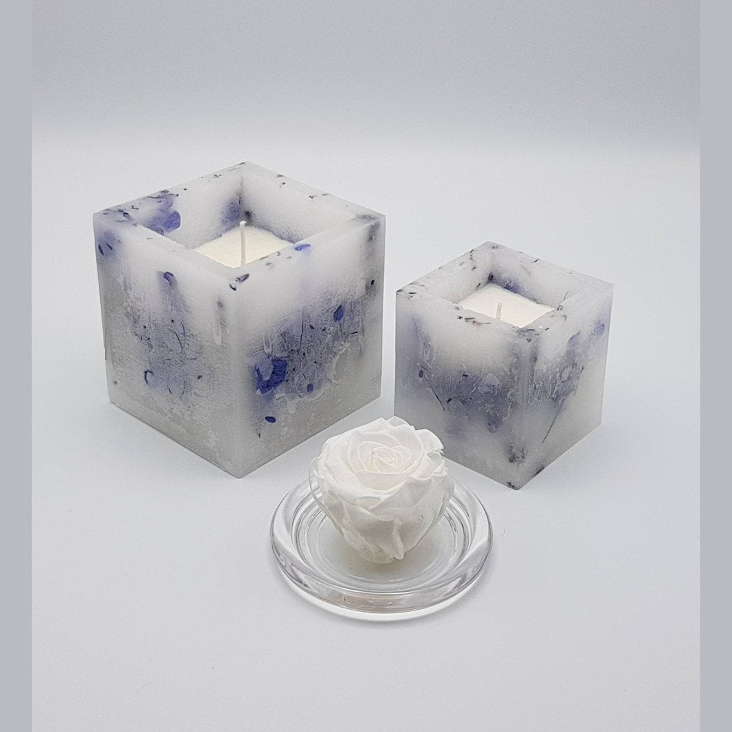 MBOS London Enchanted Lavender Scented Candle - Large Cube