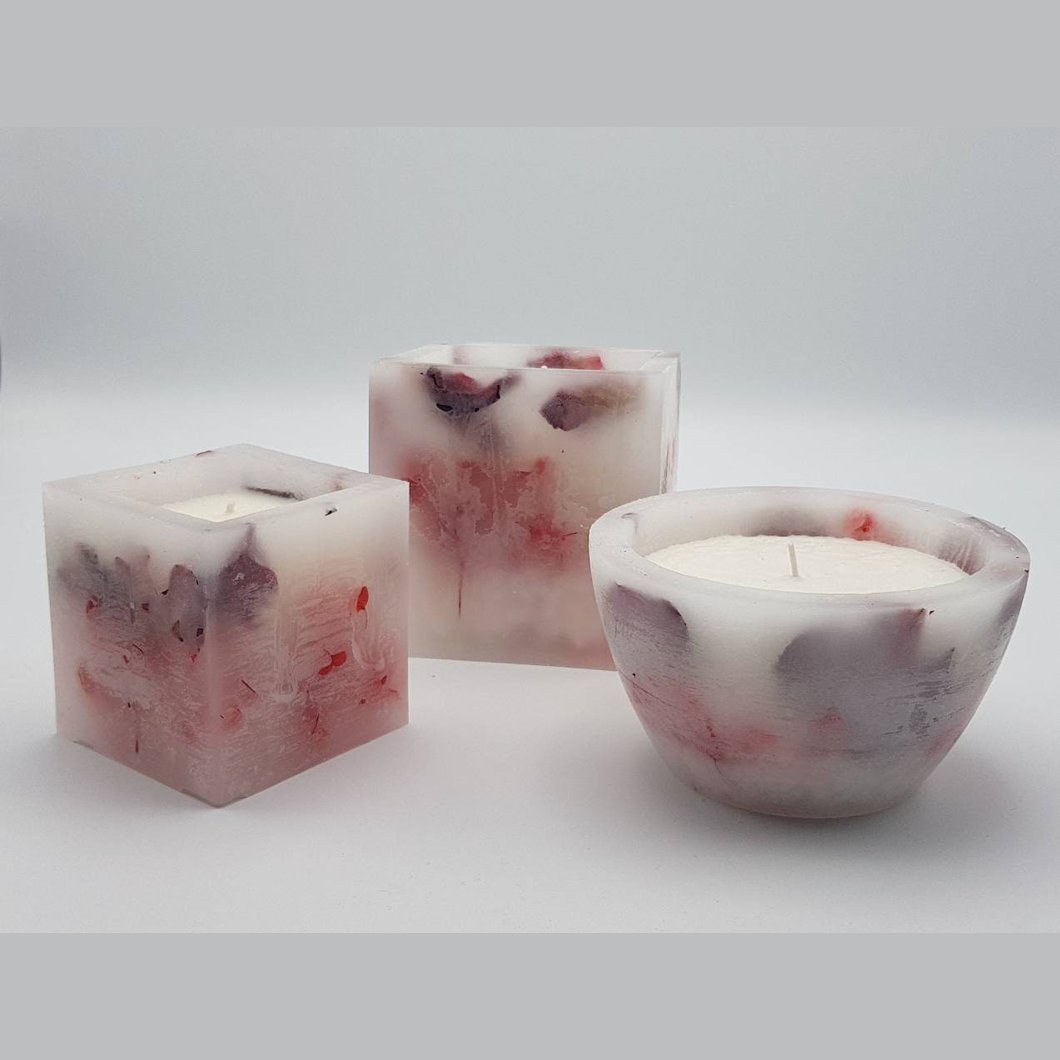MBOS London Enchanted Rose Scented Candle - Large Cube