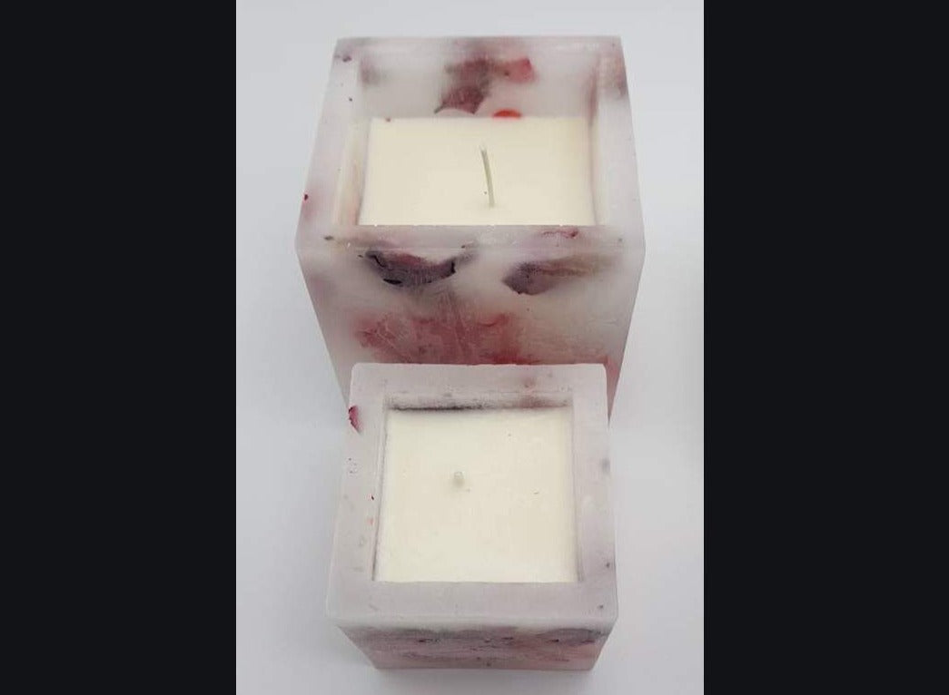 MBOS London Enchanted Rose Scented Candle - Large Cube