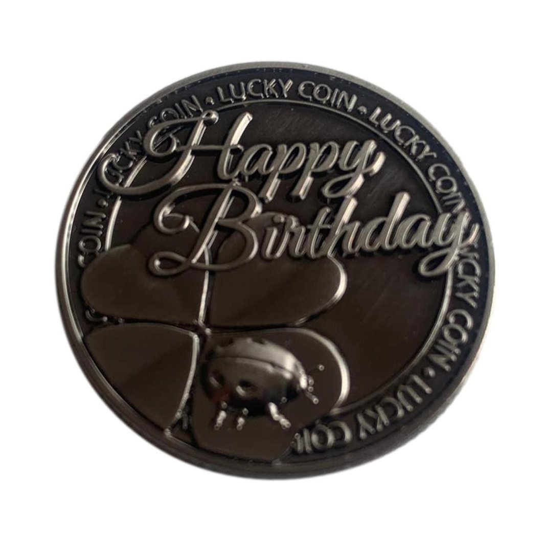 MBOS London 'Happy Birthday' 4 Leaf Clover Coin With Message