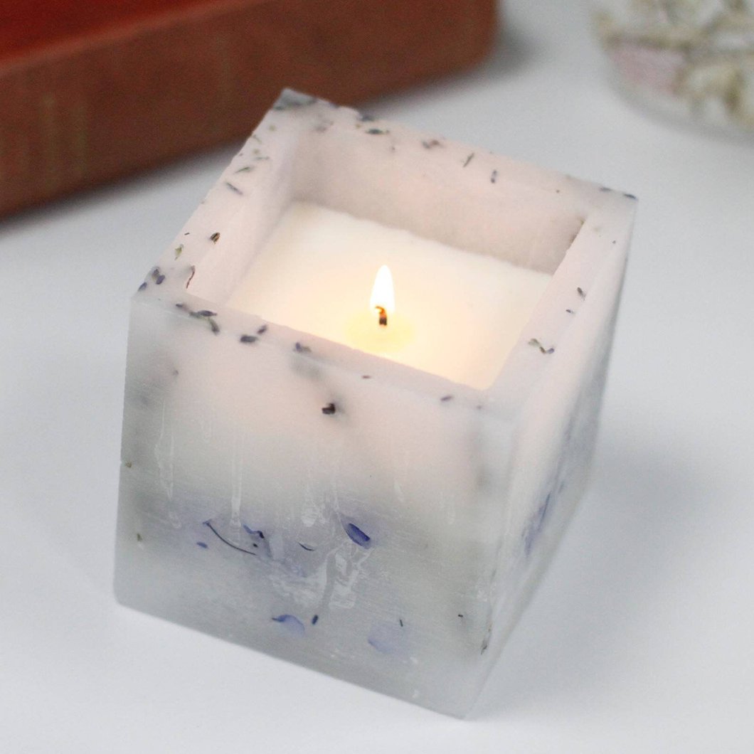 MBOS London Enchanted Lavender Scented Candle - Large Cube