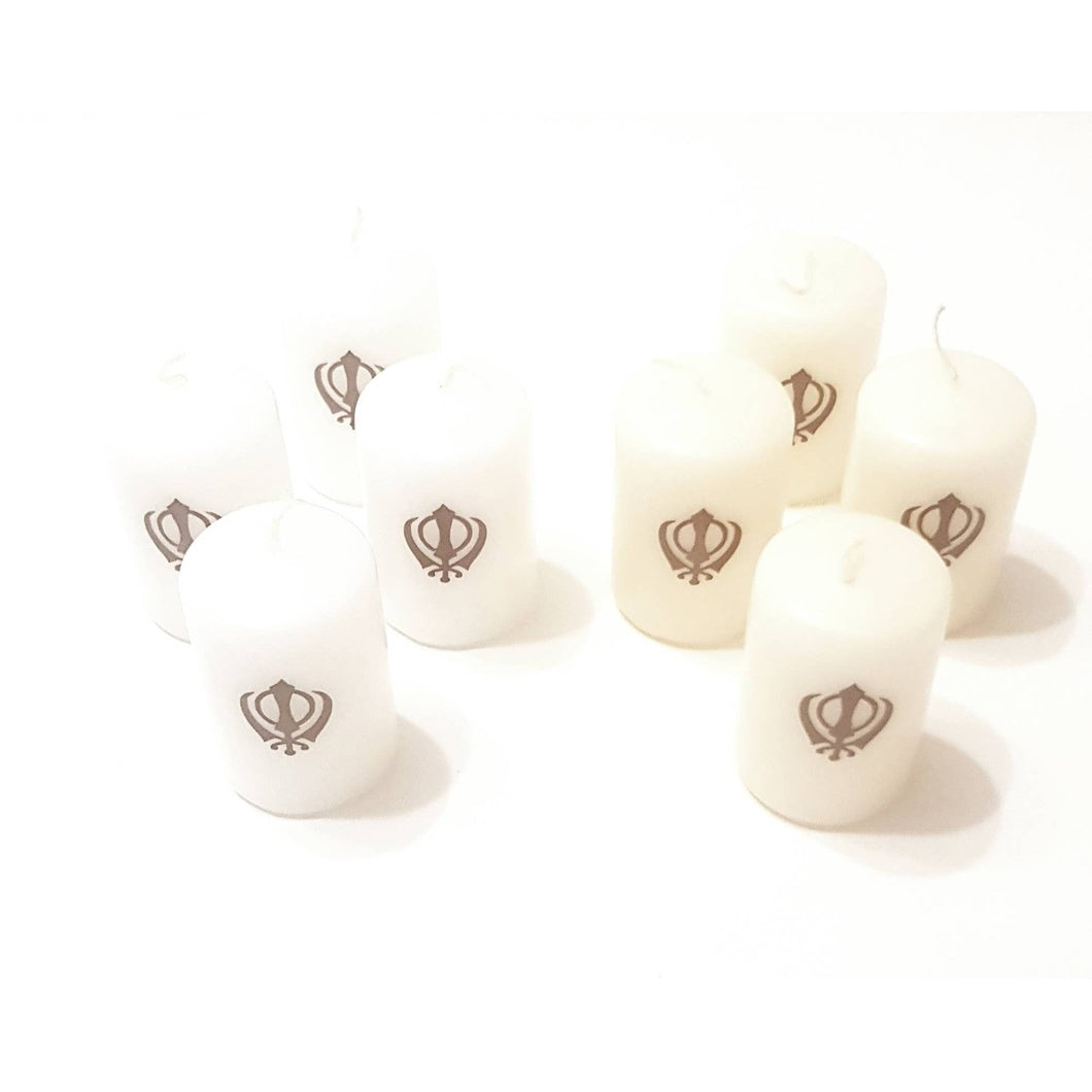 MBOS London Sikh Khanda Printed Candles - Set of 4