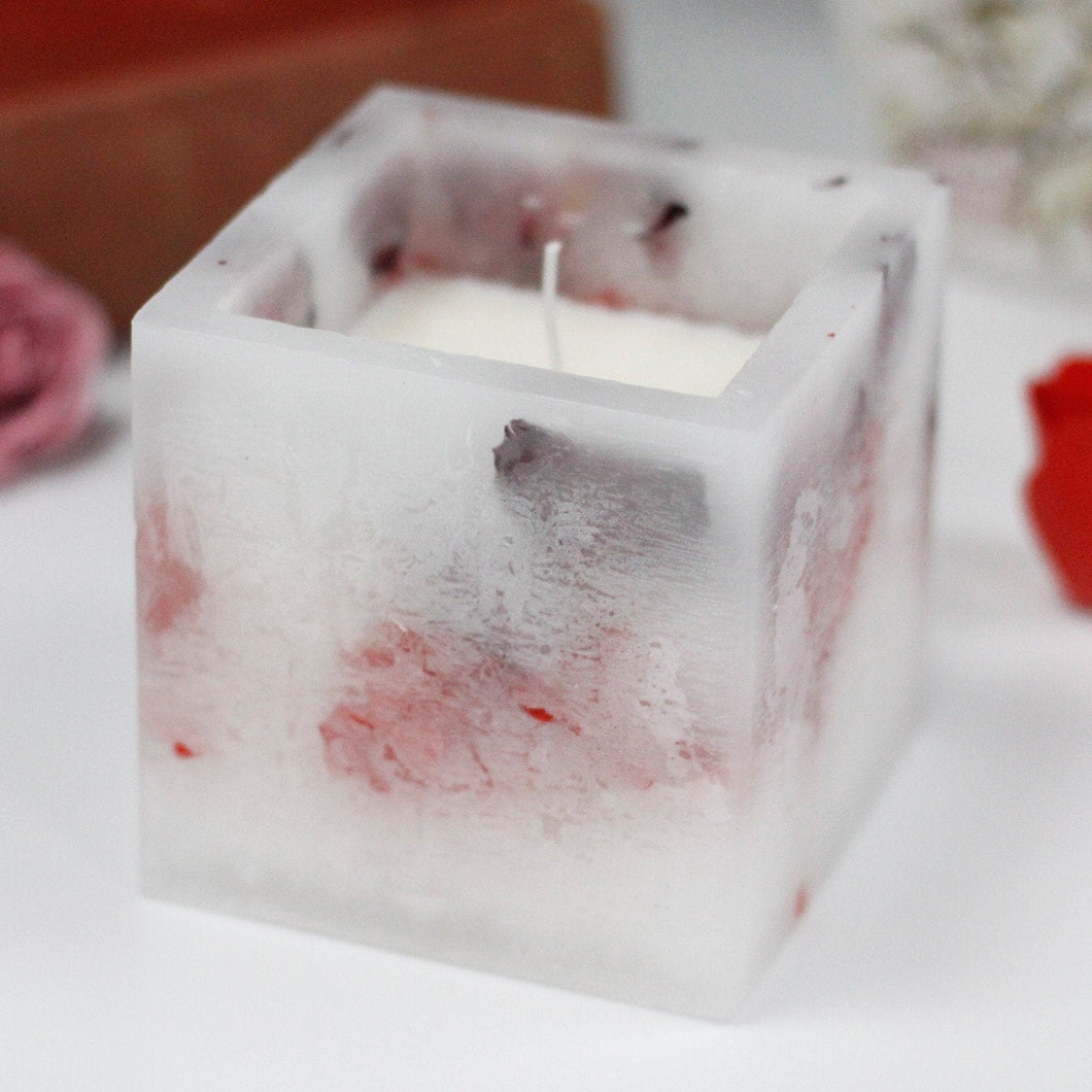 MBOS London Enchanted Rose Scented Candle - Small Cube