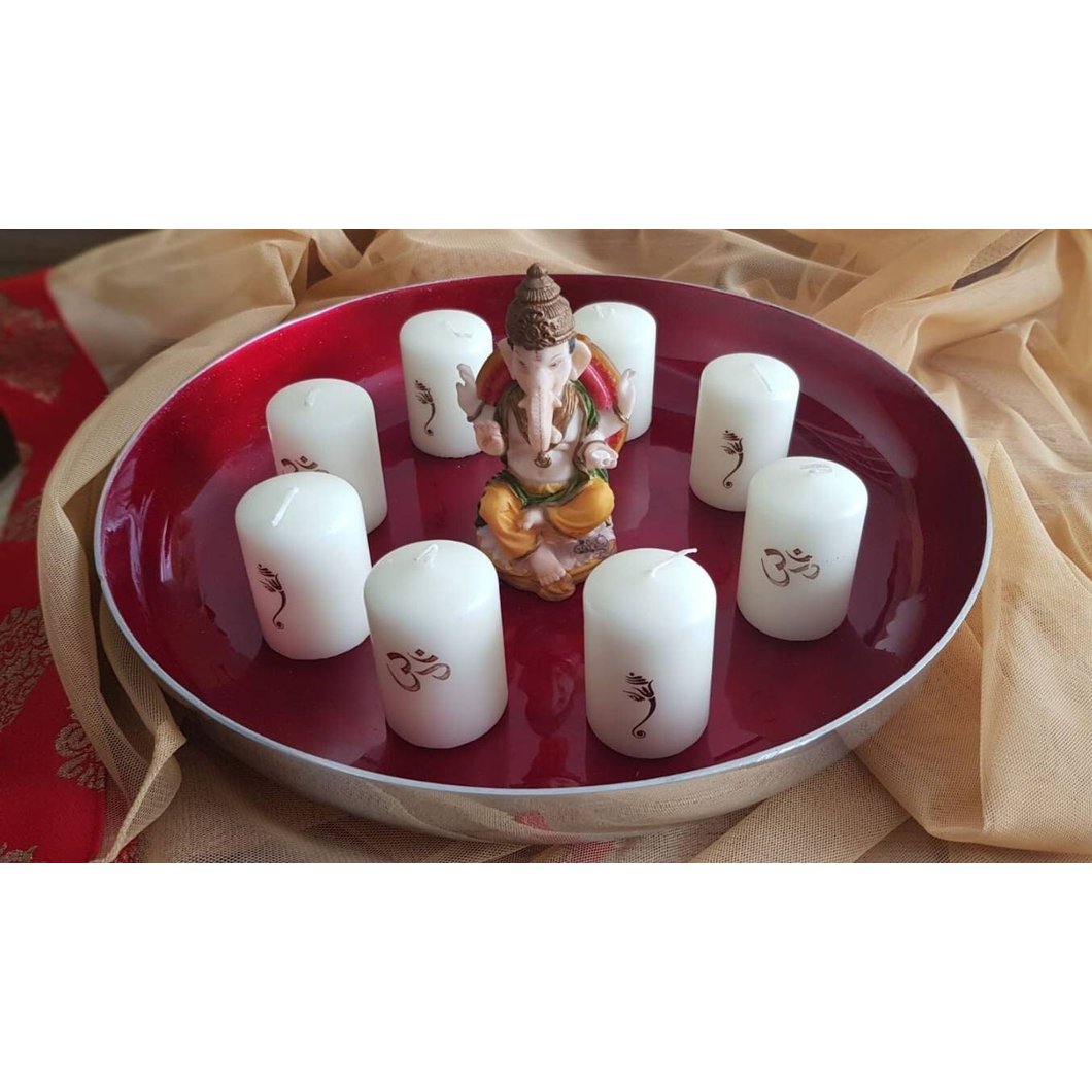 MBOS London Ganesh Printed Candles - Set of 4