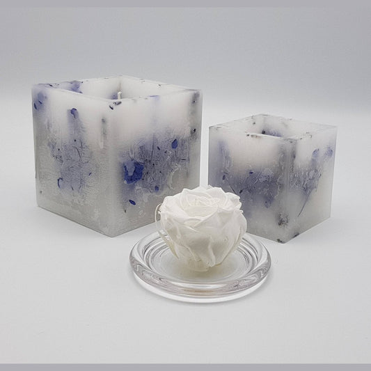 MBOS London Enchanted Lavender Scented Candle - Large Cube